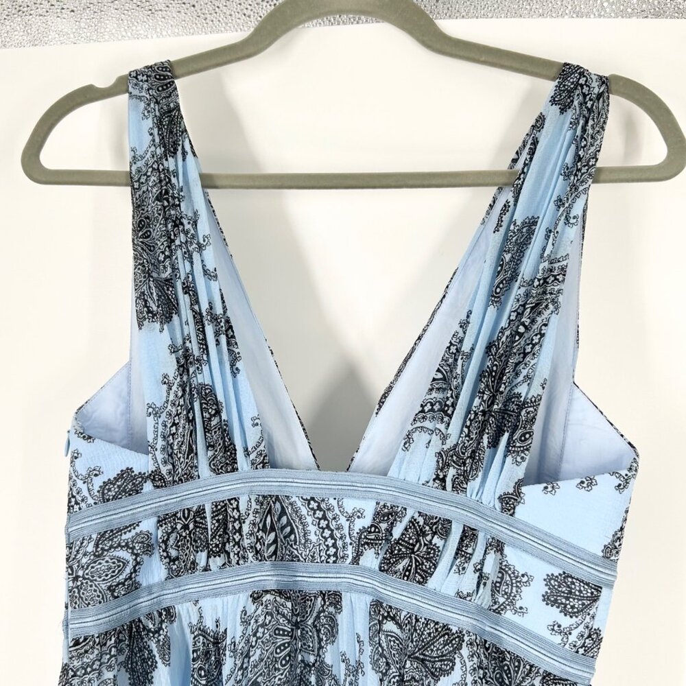 NWT Sandro Beathe Paisley Printed Pleated Midi Dress Size 36 - Picture 6 of 15